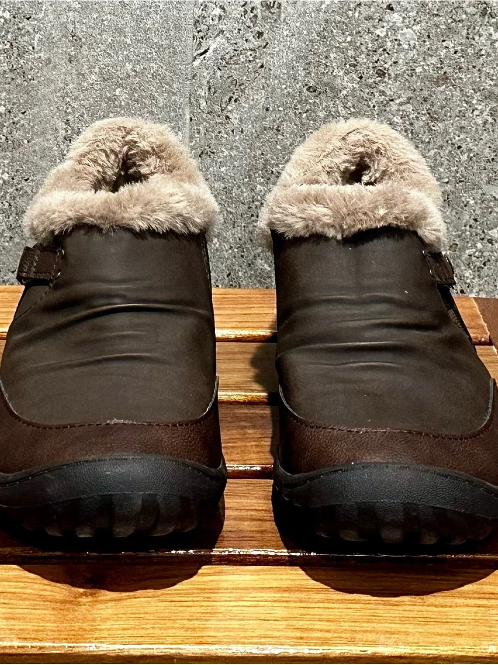 JBU Women’s 9 Brown Faux-Fur Lined Slip-On Boots